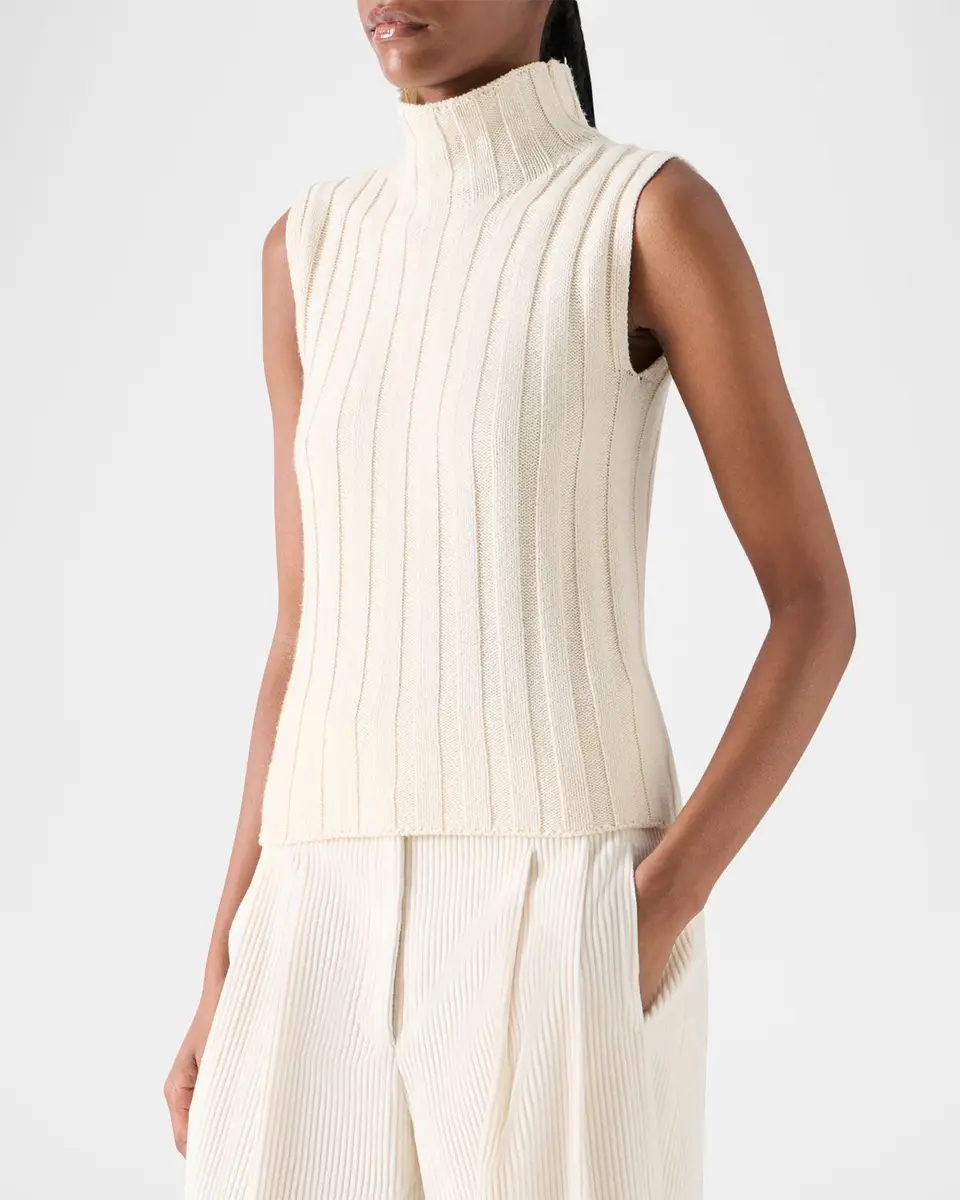 Akris punto Chunky Rib Turtleneck Tank Top | Thumbnail 6 Akris punto Chunky Rib Turtleneck Tank Top | Thumbnail 6