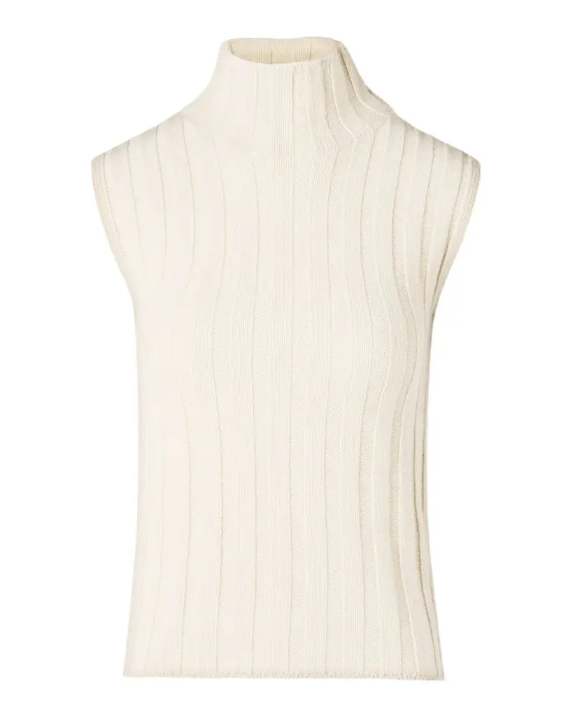 Akris punto Chunky Rib Turtleneck Tank Top | Image 1 Akris punto Chunky Rib Turtleneck Tank Top | Image 1