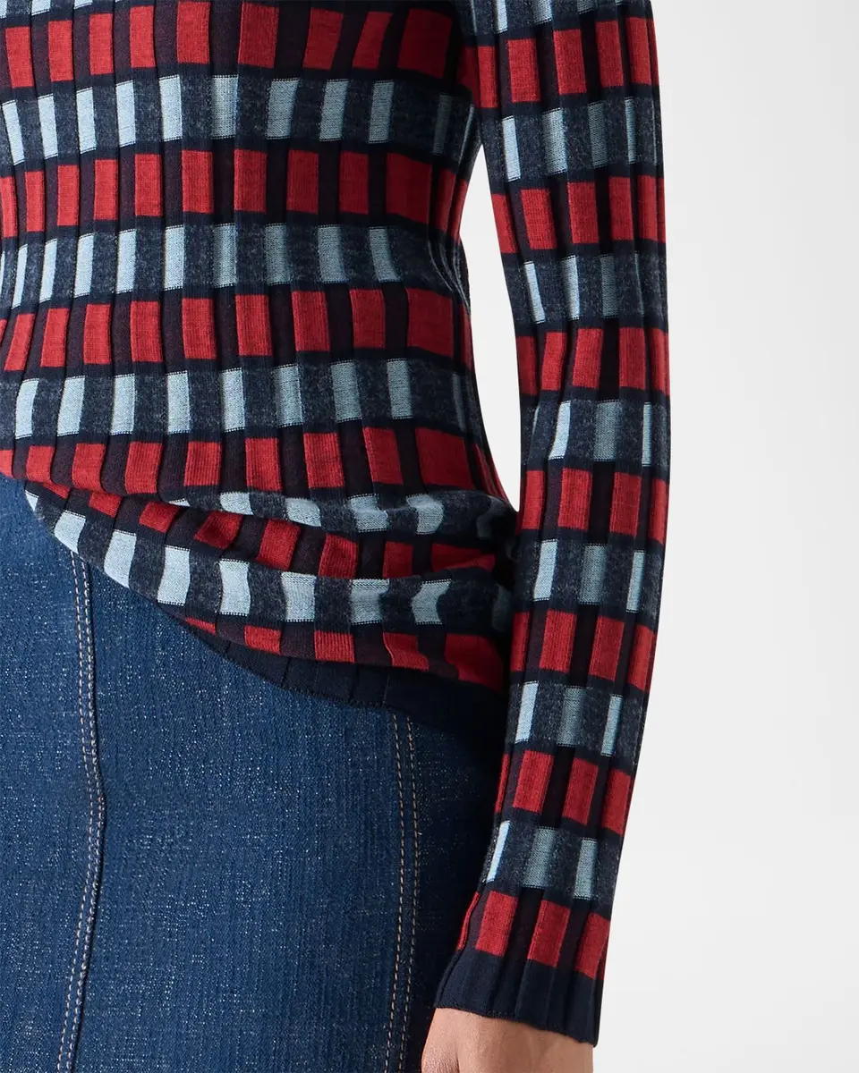 Akris punto Block Wool Knit Long-Sleeve Top | Thumbnail 5 Akris punto Block Wool Knit Long-Sleeve Top | Thumbnail 5