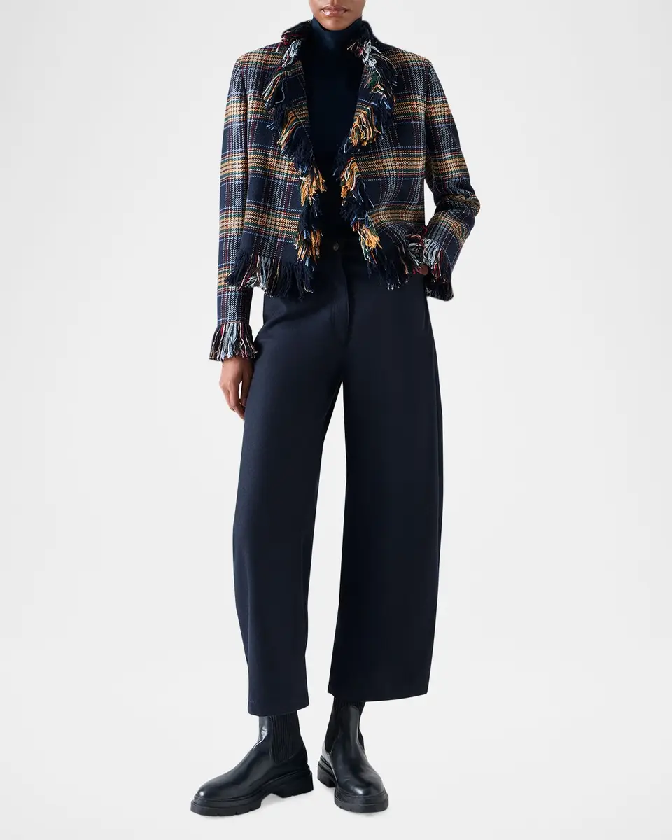 Akris punto Plaid Tweed Wool-Blend Jacket | Thumbnail 2