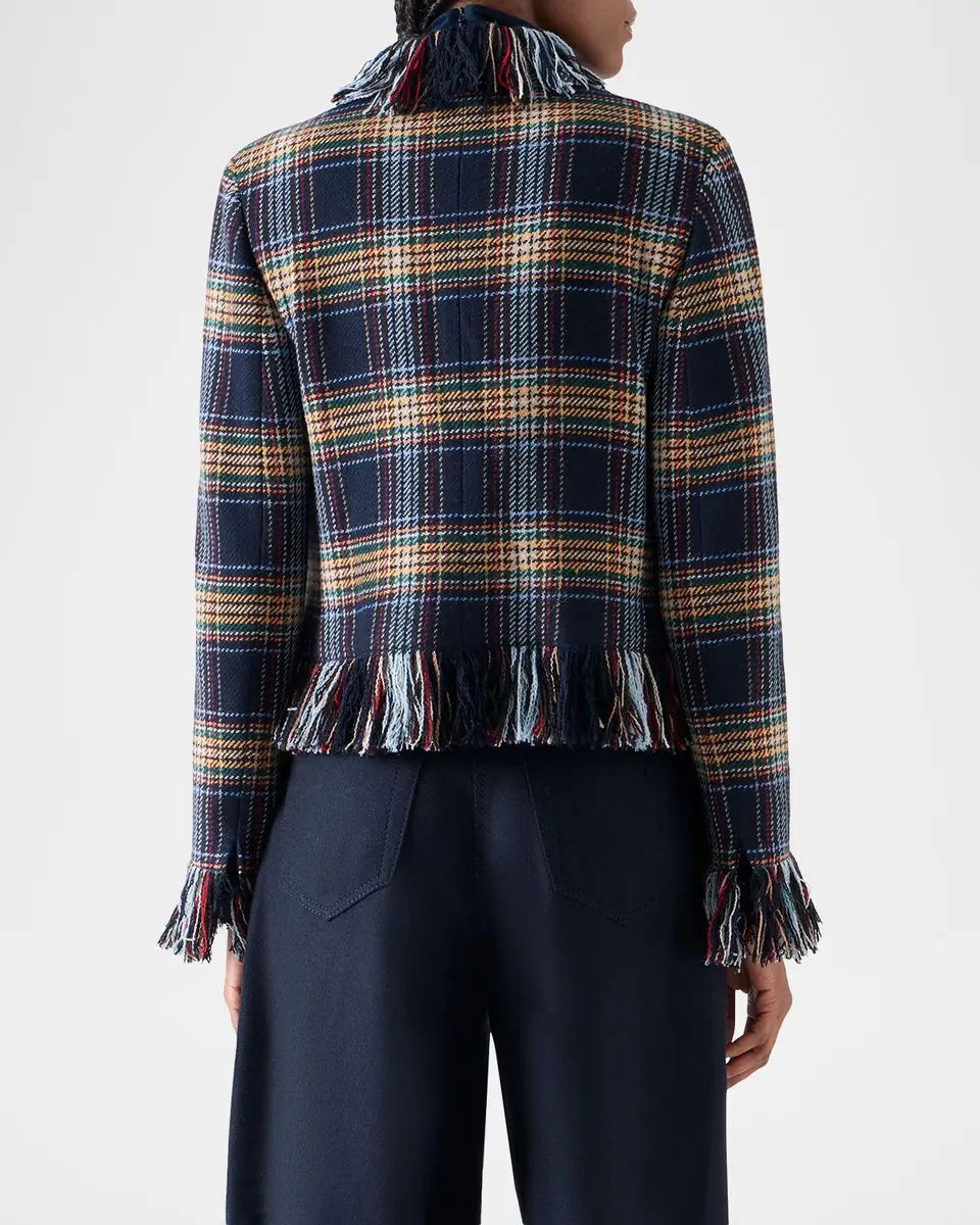Akris punto Plaid Tweed Wool-Blend Jacket | Thumbnail 3