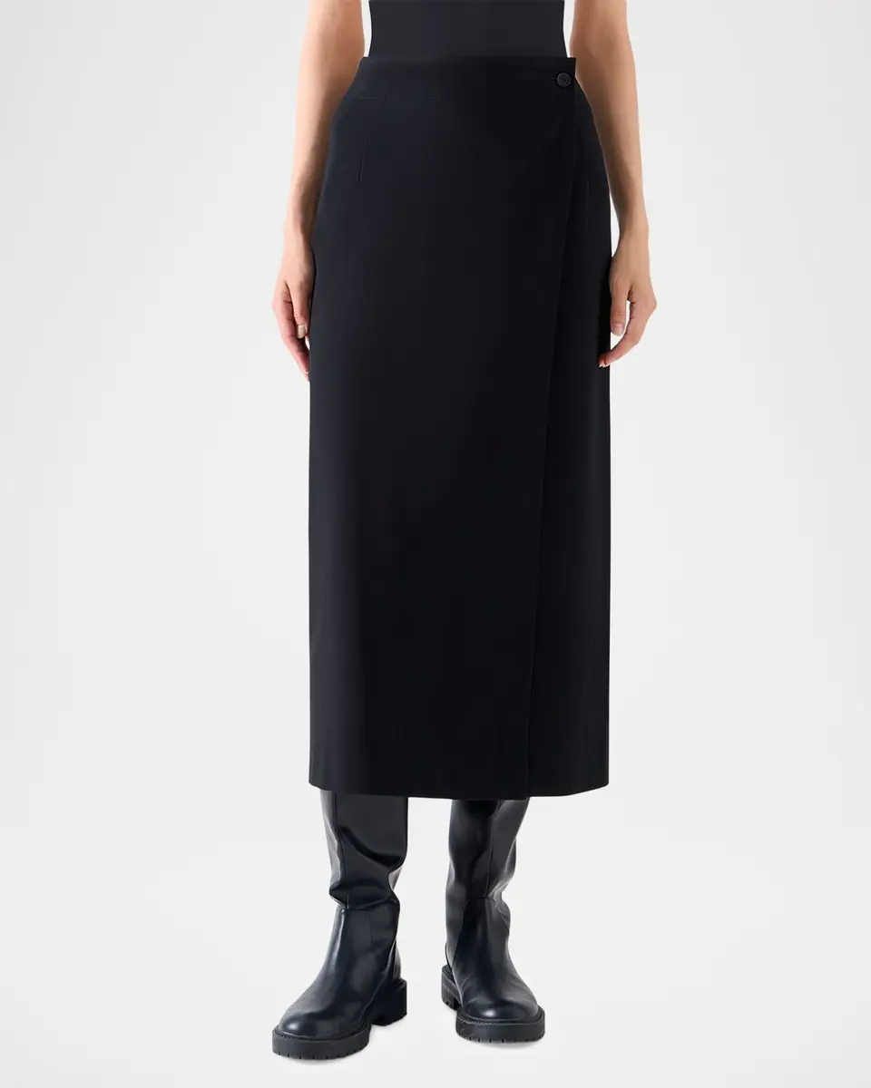 Akris punto Jersey Wrap Midi Skirt | Thumbnail 2 Akris punto Jersey Wrap Midi Skirt | Thumbnail 2