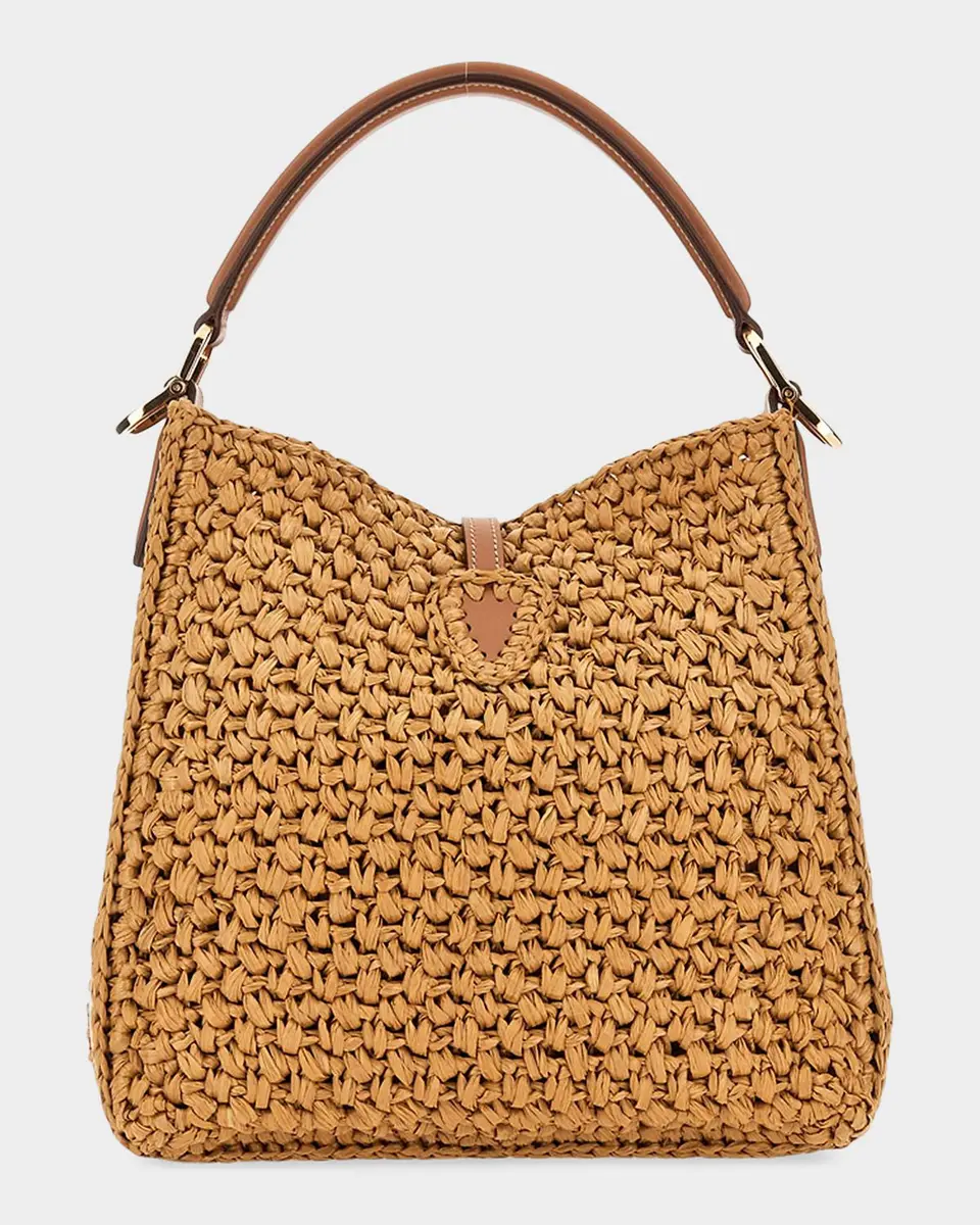 Tod's T Timeless Mini Raffia Bucket Bag | Thumbnail 2 Tod's T Timeless Mini Raffia Bucket Bag | Thumbnail 2