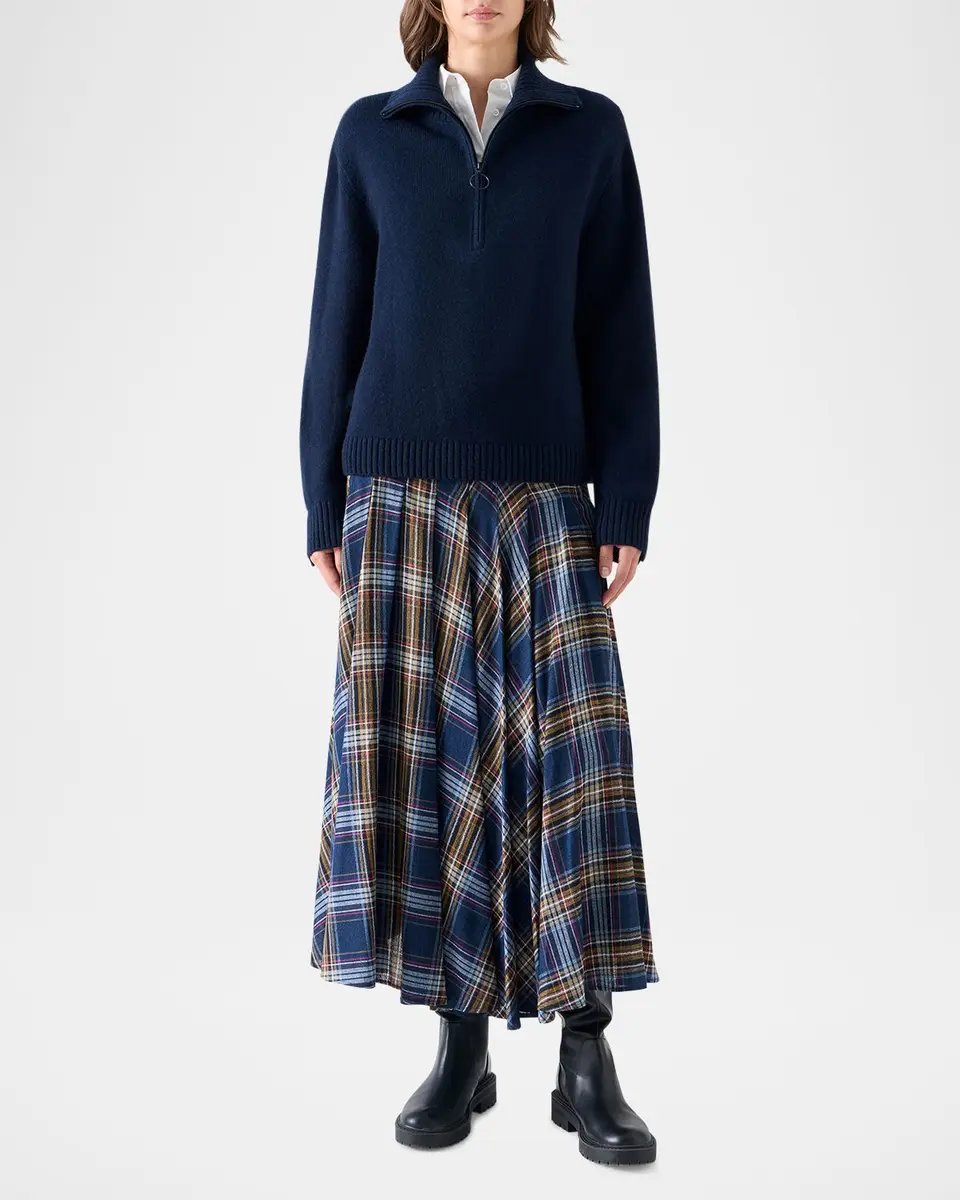 Akris punto Chunky Yak Knit Half-Zip Pullover | Thumbnail 2 Akris punto Chunky Yak Knit Half-Zip Pullover | Thumbnail 2