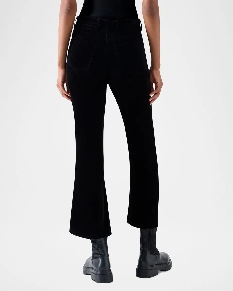 Akris punto Cali Stretch Velvet Bootcut Pants | Thumbnail 3 Akris punto Cali Stretch Velvet Bootcut Pants | Thumbnail 3