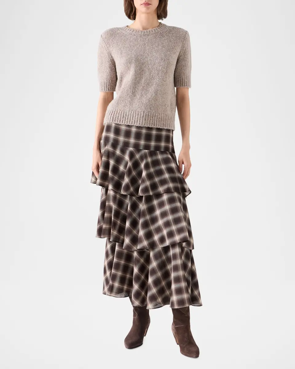 Akris punto Fluffy Alpaca Crewneck Sweater | Thumbnail 2 Akris punto Fluffy Alpaca Crewneck Sweater | Thumbnail 2