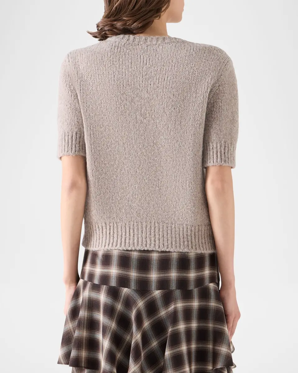 Akris punto Fluffy Alpaca Crewneck Sweater | Thumbnail 3 Akris punto Fluffy Alpaca Crewneck Sweater | Thumbnail 3