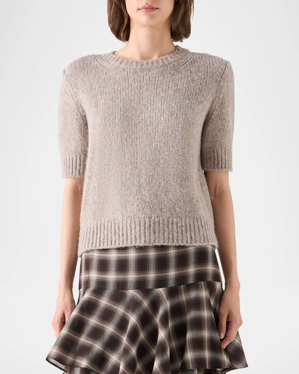 Akris punto Fluffy Alpaca Crewneck Sweater | Thumbnail 4 Akris punto Fluffy Alpaca Crewneck Sweater | Thumbnail 4