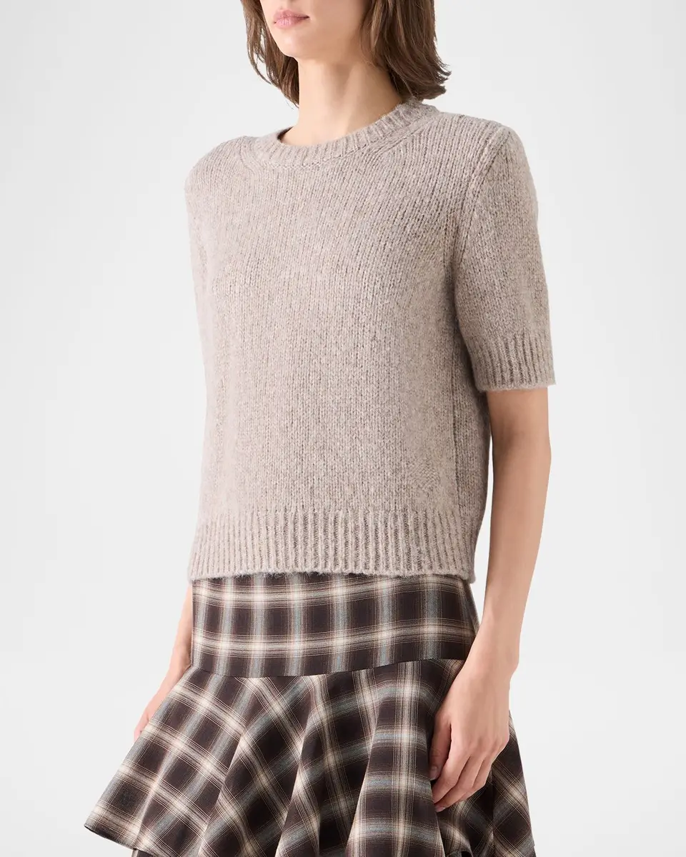 Akris punto Fluffy Alpaca Crewneck Sweater | Thumbnail 6 Akris punto Fluffy Alpaca Crewneck Sweater | Thumbnail 6