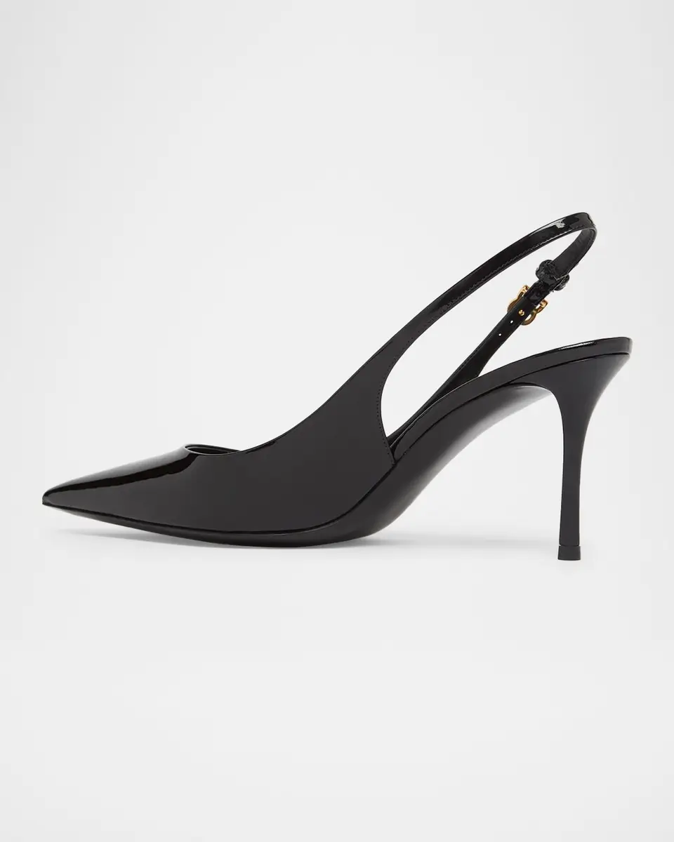 Dolce & Gabbana 75mm DG Vernice Patent Leather Slingback Pumps | Thumbnail 4 Dolce & Gabbana 75mm DG Vernice Patent Leather Slingback Pumps | Thumbnail 4