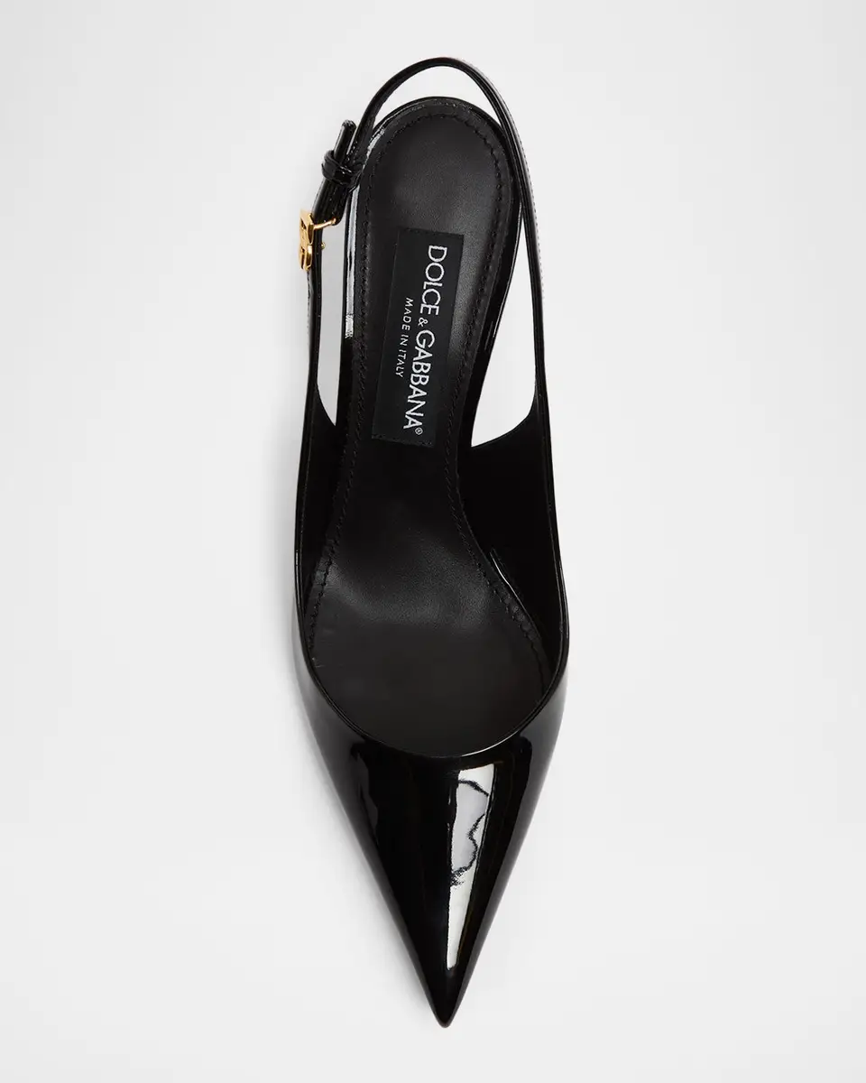 Dolce & Gabbana 75mm DG Vernice Patent Leather Slingback Pumps | Thumbnail 6 Dolce & Gabbana 75mm DG Vernice Patent Leather Slingback Pumps | Thumbnail 6