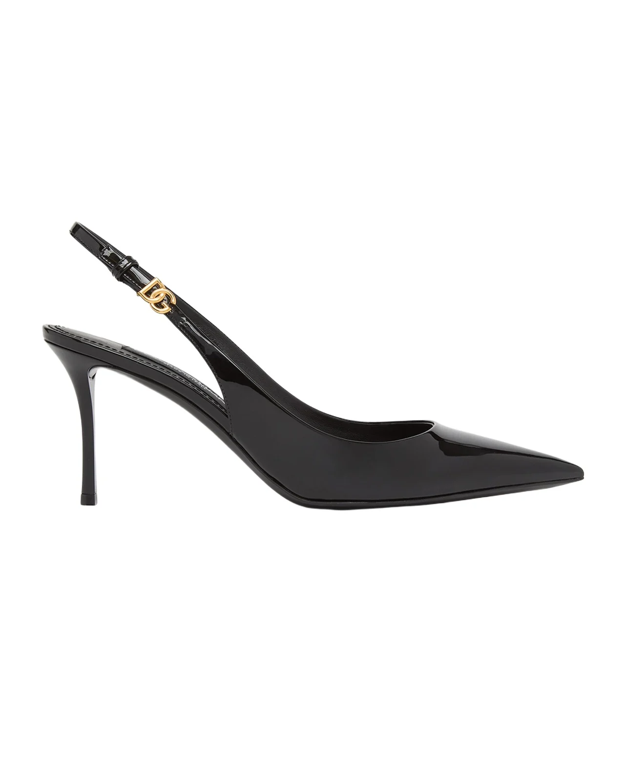 75mm DG Vernice Patent Leather Slingback Pumps 75mm DG Vernice Patent Leather Slingback Pumps