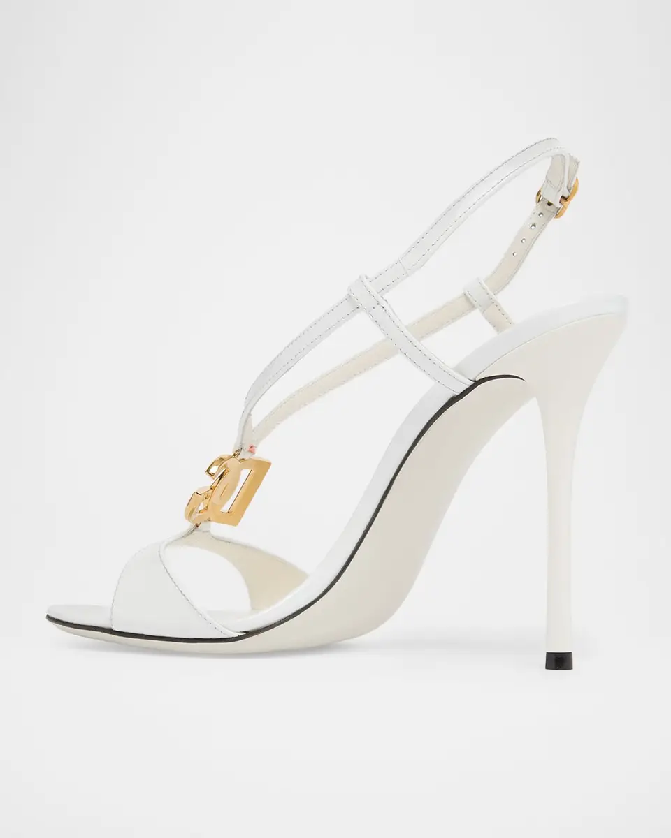 Dolce & Gabbana 105mm DG Leather Ankle-Strap Sandals | Thumbnail 4