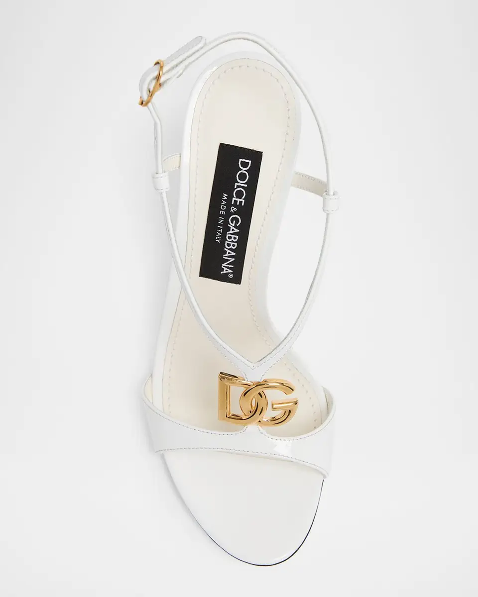 Dolce & Gabbana 105mm DG Leather Ankle-Strap Sandals | Thumbnail 6
