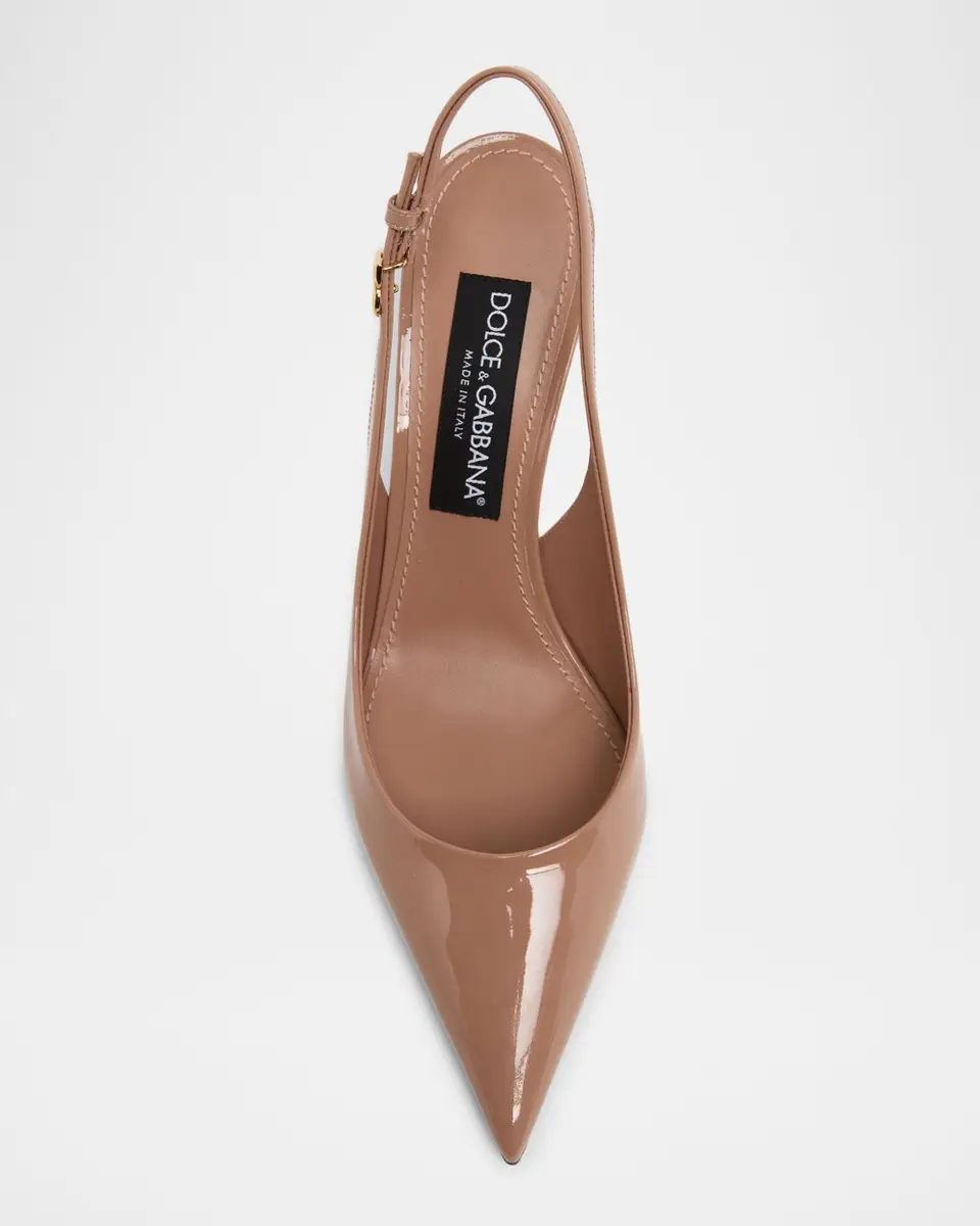 Dolce & Gabbana 75mm DG Vernice Patent Leather Slingback Pumps | Thumbnail 6 Dolce & Gabbana 75mm DG Vernice Patent Leather Slingback Pumps | Thumbnail 6