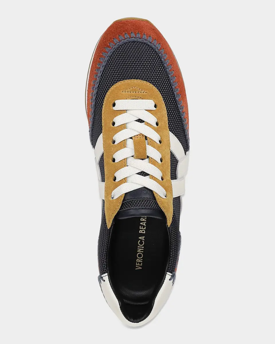 Veronica Beard Penrose Whipstitch Mesh and Mixed Leather Sneakers | Thumbnail 3 Veronica Beard Penrose Whipstitch Mesh and Mixed Leather Sneakers | Thumbnail 3