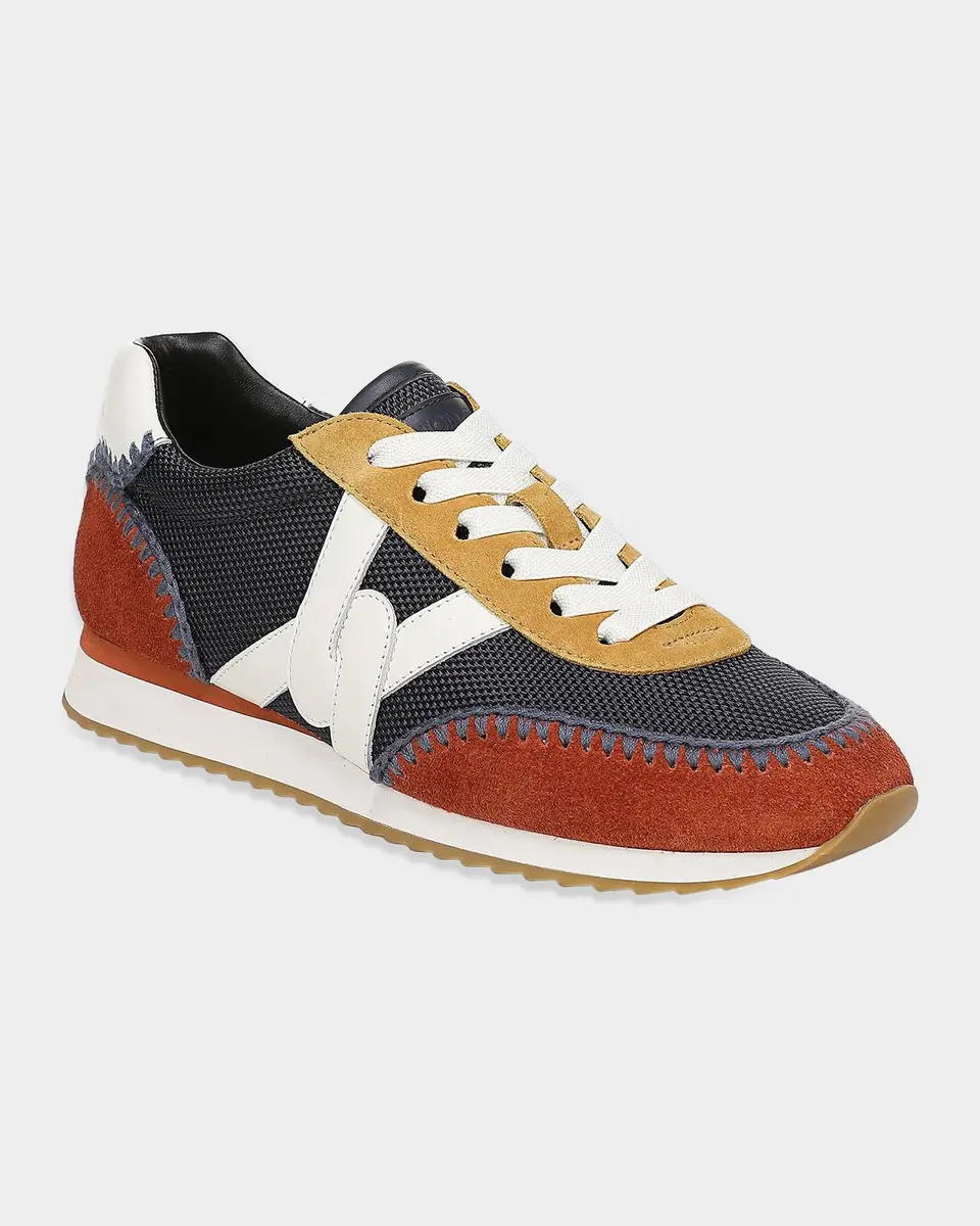 Veronica Beard Penrose Whipstitch Mesh and Mixed Leather Sneakers | Thumbnail 4 Veronica Beard Penrose Whipstitch Mesh and Mixed Leather Sneakers | Thumbnail 4