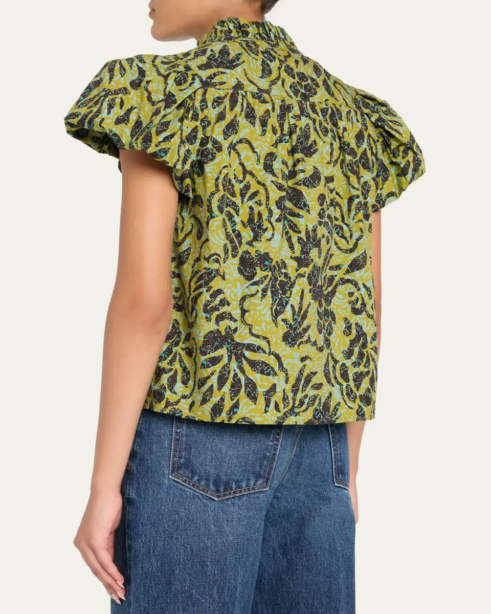 Ulla Johnson Estela Batik Floral Blouse | Thumbnail 3