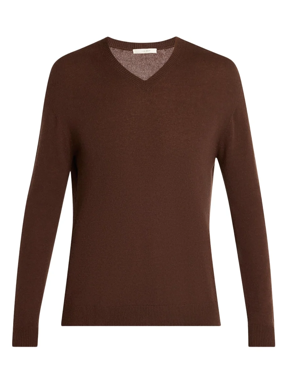 The Row Men's Thamm Cashmere V-Neck Sweater
