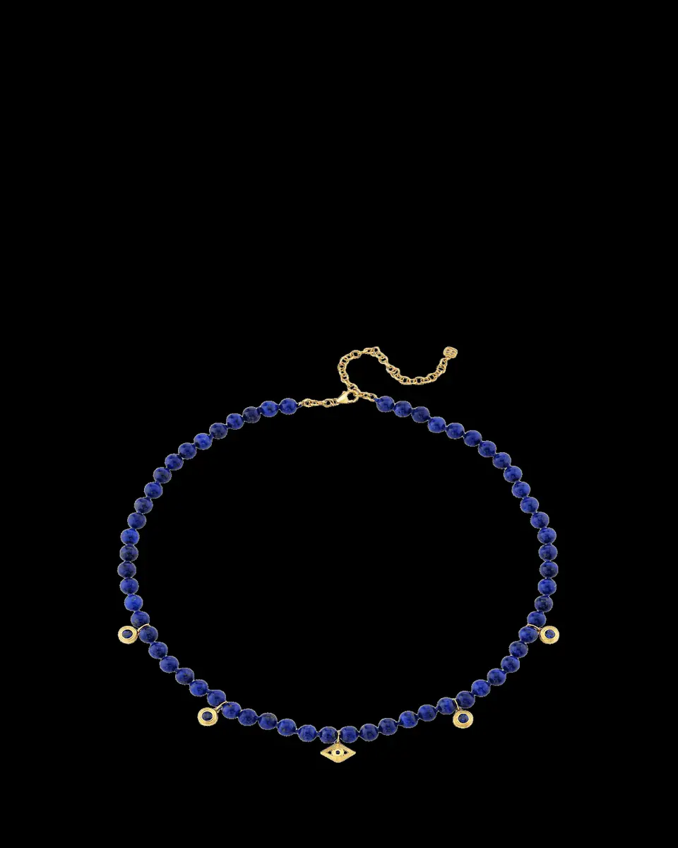 Sydney Evan 14K Yellow Gold, Lapis Lazuli & 0.75 TCW Blue Sapphire Evil Eye Beaded Necklace | Thumbnail 2 Sydney Evan 14K Yellow Gold, Lapis Lazuli & 0.75 TCW Blue Sapphire Evil Eye Beaded Necklace | Thumbnail 2
