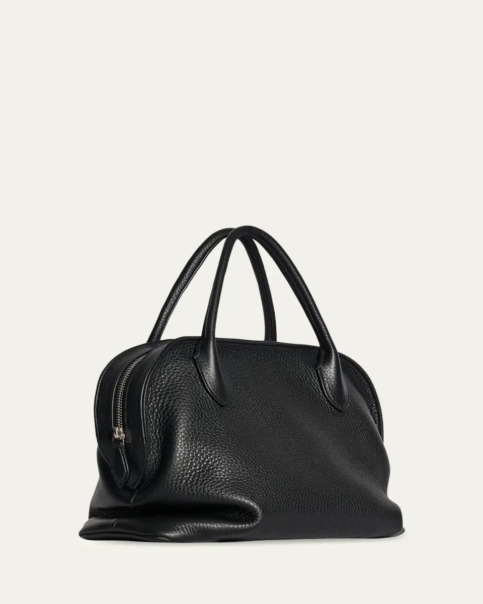 The Row Agnes 12 Nano Curved Top-Handle Bag in Leather | Thumbnail 2 The Row Agnes 12 Nano Curved Top-Handle Bag in Leather | Thumbnail 2
