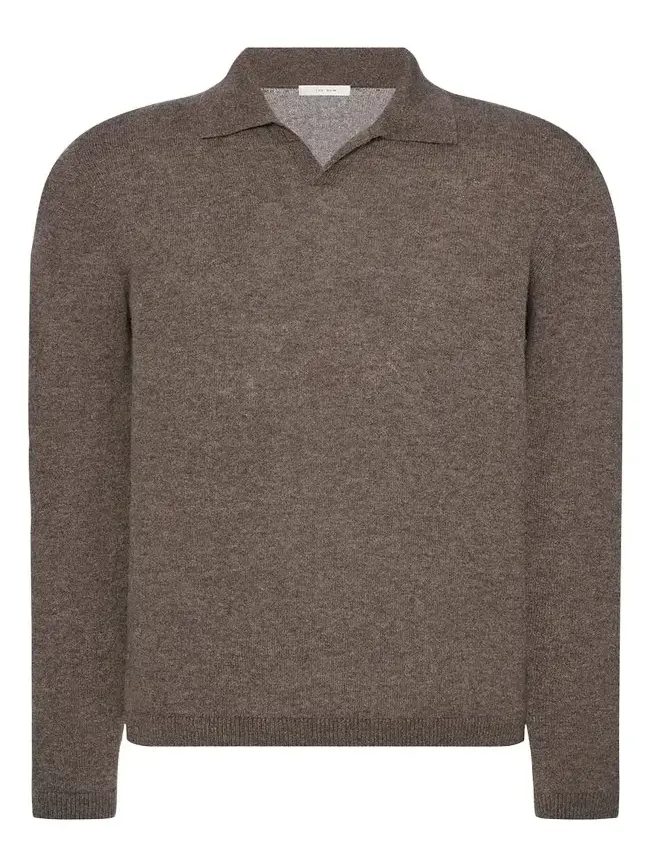 Men's Ripley Cashmere Long-Sleeve Polo Sweater