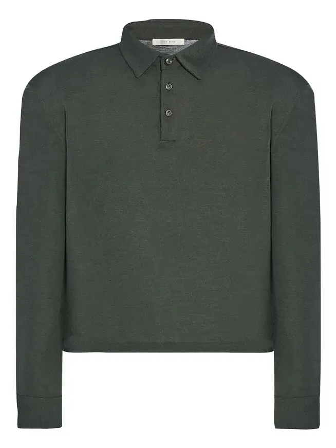 The Row Men's Reyes Wool Silk Polo Shirt