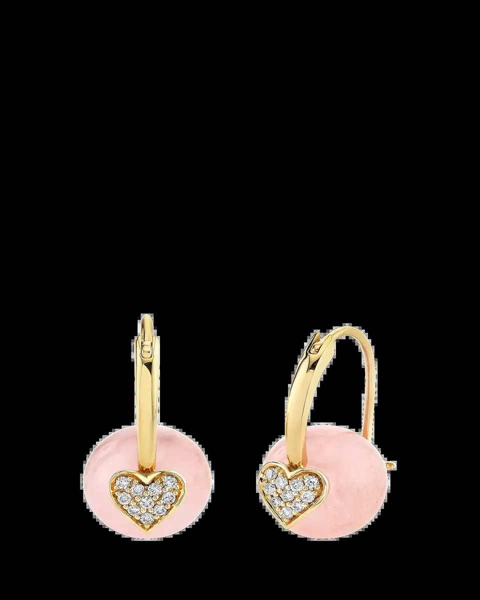 Sydney Evan 14K Yellow Gold, 0.14 TCW Diamond & Morganite Drop Earrings | Thumbnail 2 Sydney Evan 14K Yellow Gold, 0.14 TCW Diamond & Morganite Drop Earrings | Thumbnail 2