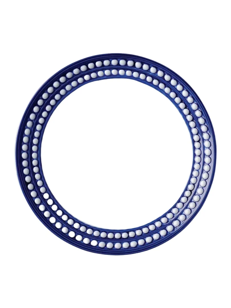 L'Objet Perlee Bleu Dessert Plate