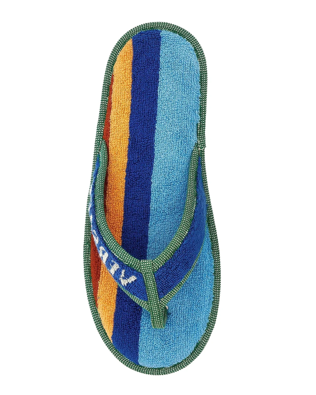 Versace Men's Logo Striped Jacquard Flip-Flops
