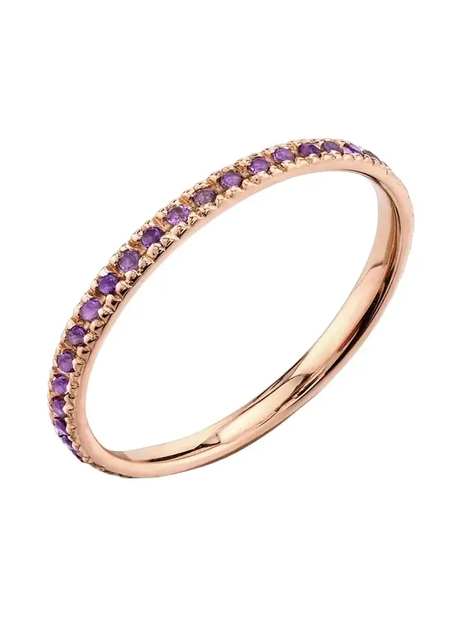 Under the Sea 14K Yellow Gold & Amethyst Eternity Ring Under the Sea 14K Yellow Gold & Amethyst Eternity Ring