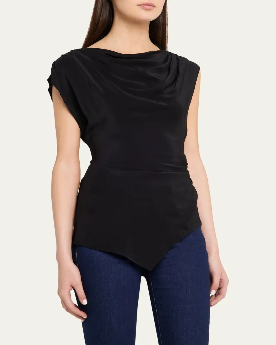 Veronica Beard Yvonne Asymmetric Top | Thumbnail 4 Veronica Beard Yvonne Asymmetric Top | Thumbnail 4