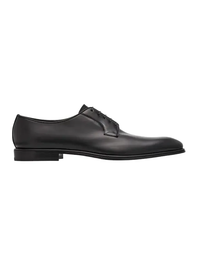 Men's Stefano Almond-Toe Leather Derby Shoes Men's Stefano Almond-Toe Leather Derby Shoes