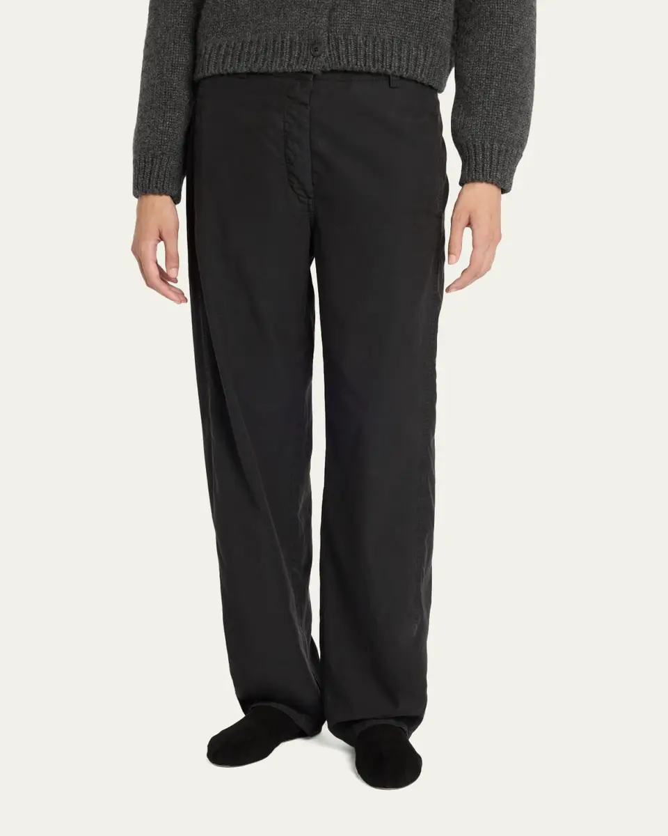The Row Bayou Cotton Toile Barrel-Leg Pants | Thumbnail 4