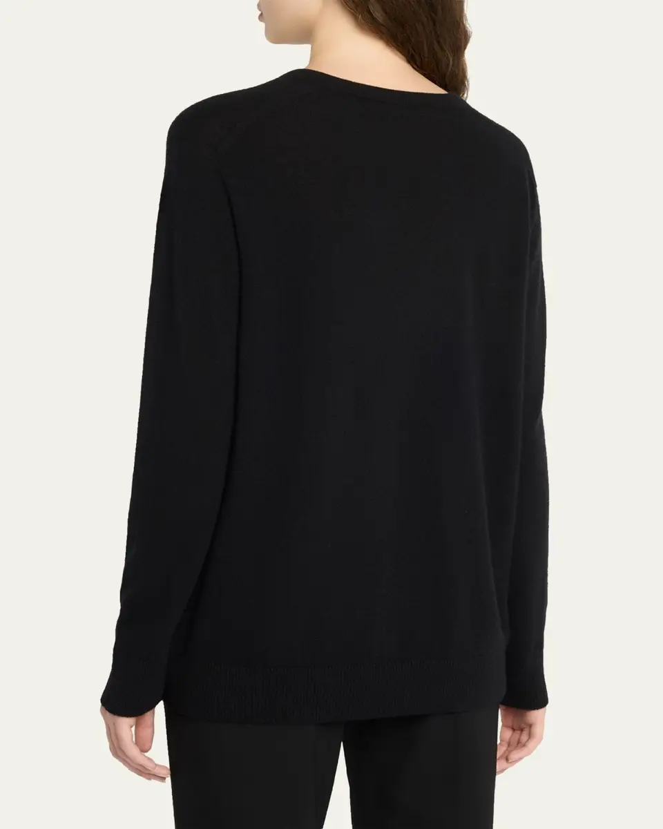 The Row Phora Lightweight Cashmere V-Neck Sweater | Thumbnail 3
