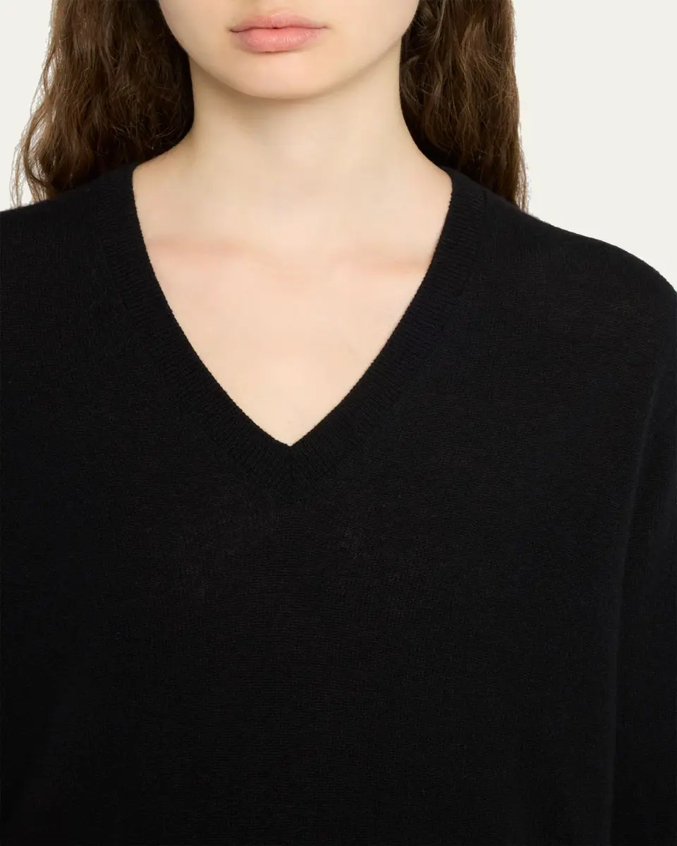 The Row Phora Lightweight Cashmere V-Neck Sweater | Thumbnail 5