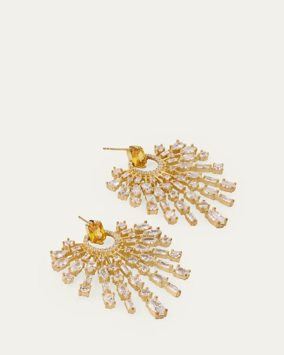 Nickho Rey Holly Earrings with Crystals, White | Thumbnail 3