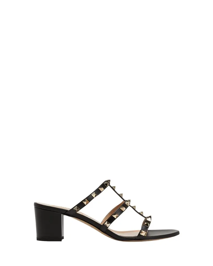 Valentino Garavani Rockstud Caged 60mm Slide Sandals | Image 1 Valentino Garavani Rockstud Caged 60mm Slide Sandals | Image 1