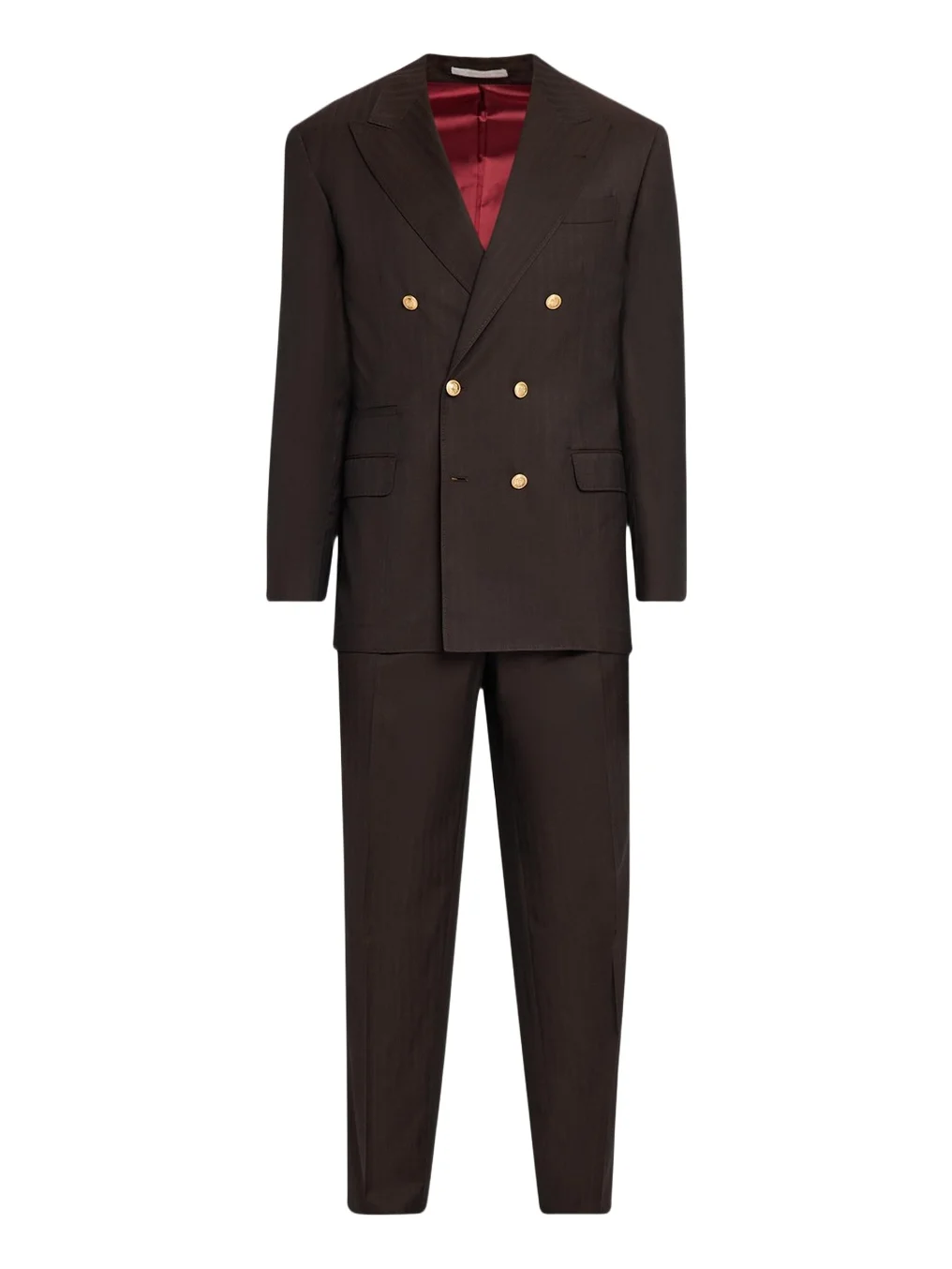 Men's Wool and Cashmere Chevron Double-Breasted Suit Men's Wool and Cashmere Chevron Double-Breasted Suit