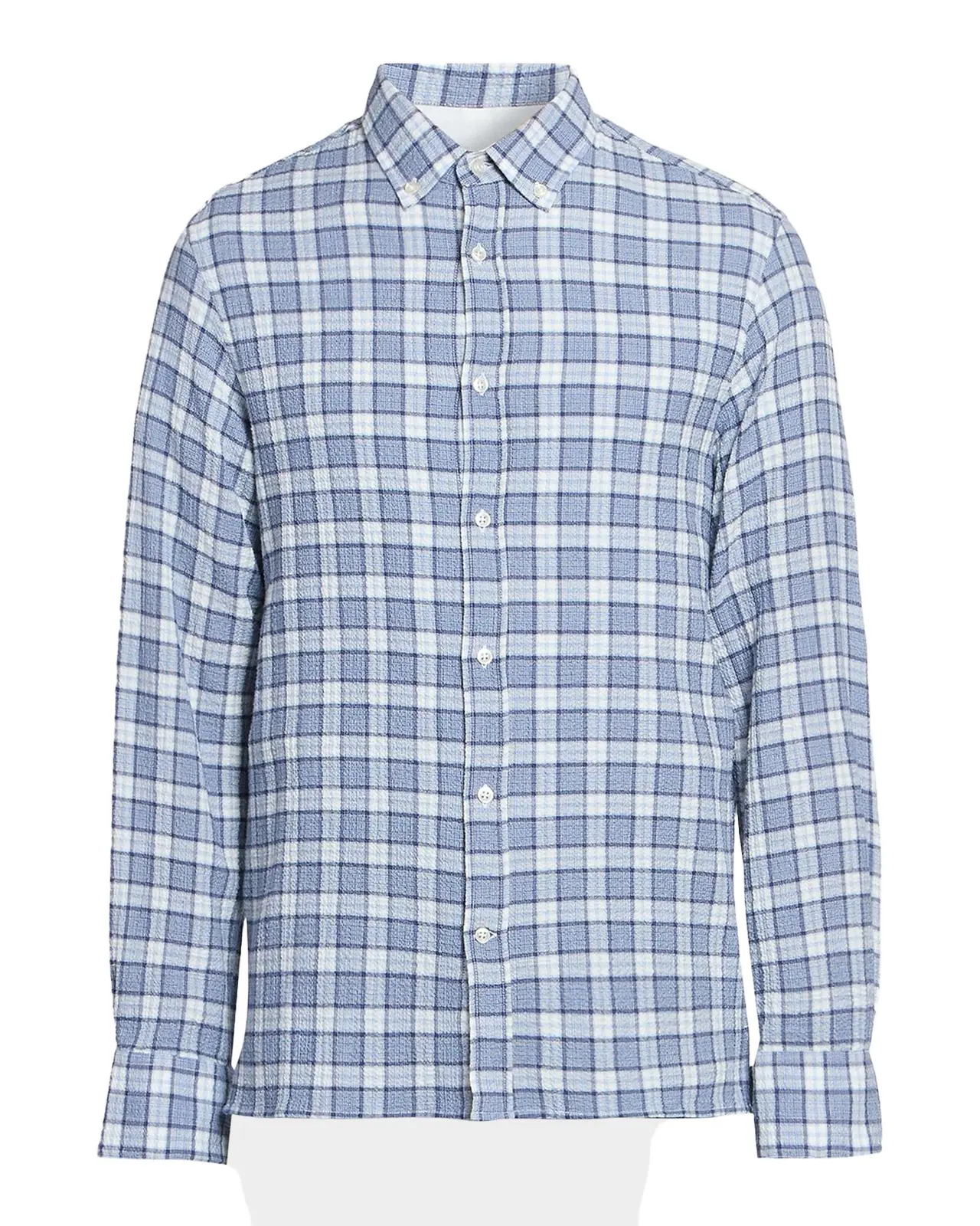 Men's Arsene Waffled Cotton Check Shirt Men's Arsene Waffled Cotton Check Shirt