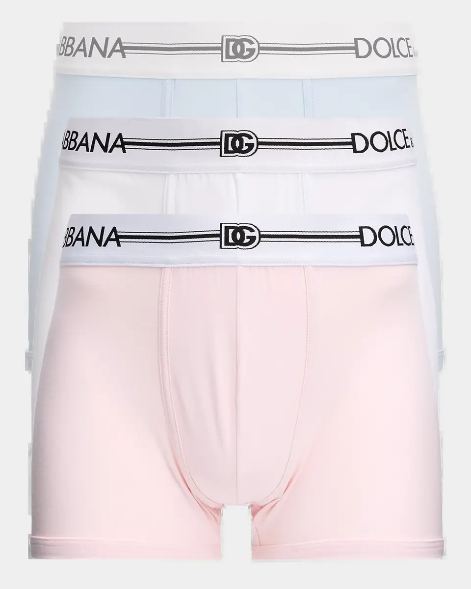 Dolce & Gabbana Mens Stretch Cotton Multicolor 3-Pack Boxer Briefs | Thumbnail 2 Dolce & Gabbana Mens Stretch Cotton Multicolor 3-Pack Boxer Briefs | Thumbnail 2