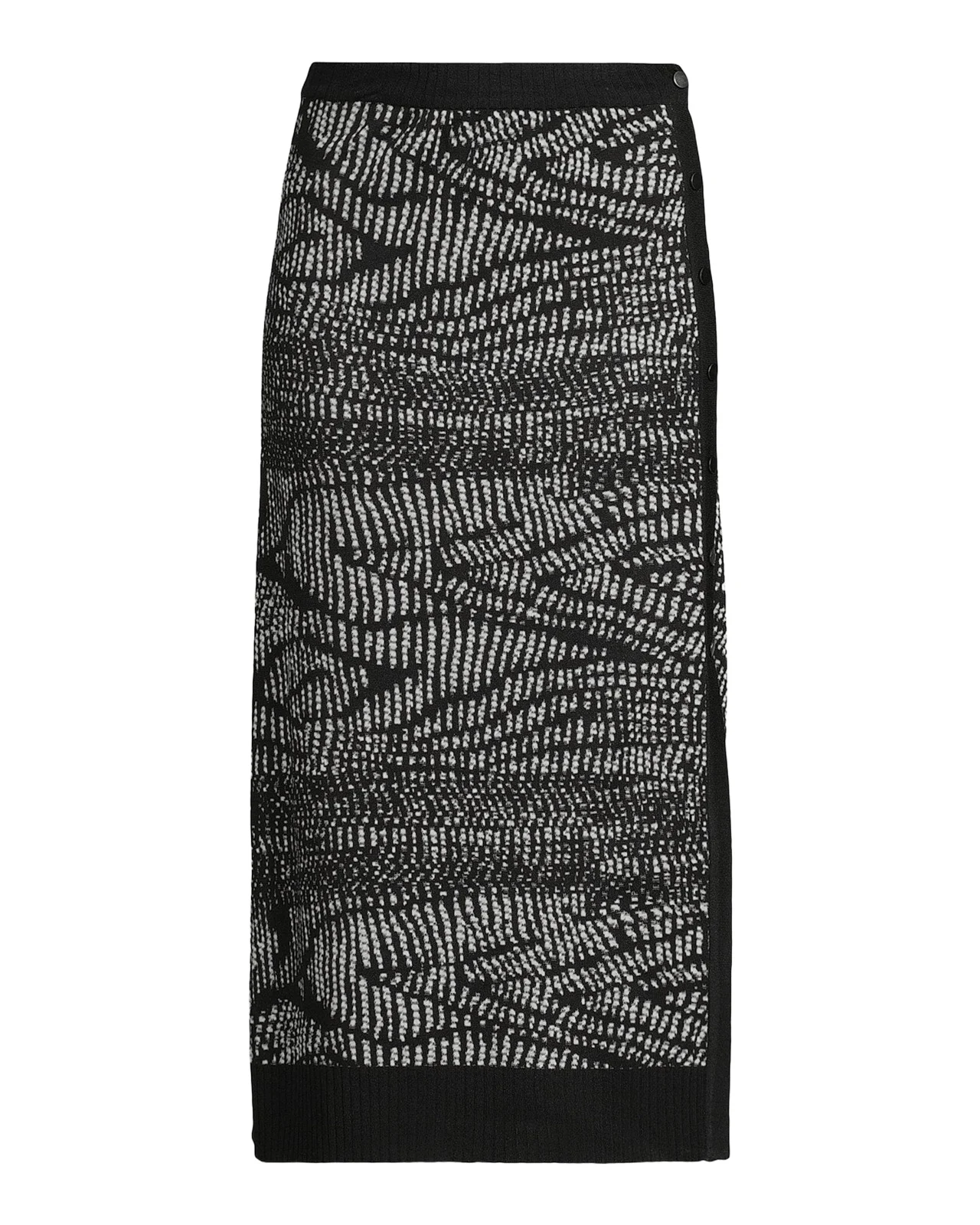Misook Animal Abstract Jacquard Soft Knit Midi Skirt
