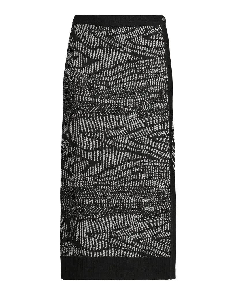 Misook Animal Abstract Jacquard Soft Knit Midi Skirt | Image 1 Misook Animal Abstract Jacquard Soft Knit Midi Skirt | Image 1