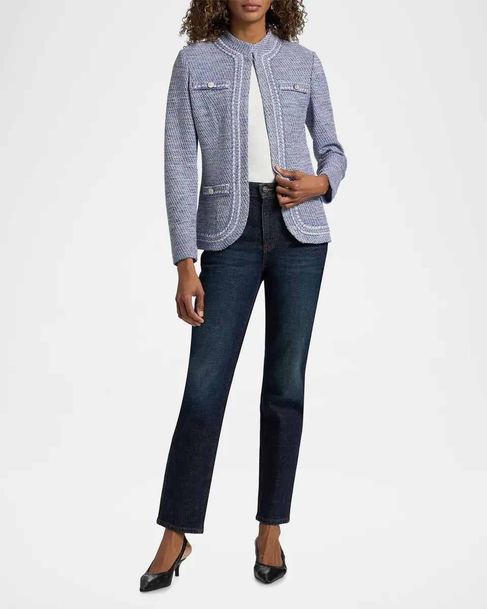 Misook Mélange Tweed Knit Jacket | Thumbnail 2 Misook Mélange Tweed Knit Jacket | Thumbnail 2