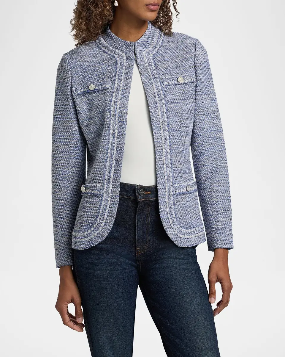 Misook Mélange Tweed Knit Jacket | Thumbnail 4 Misook Mélange Tweed Knit Jacket | Thumbnail 4