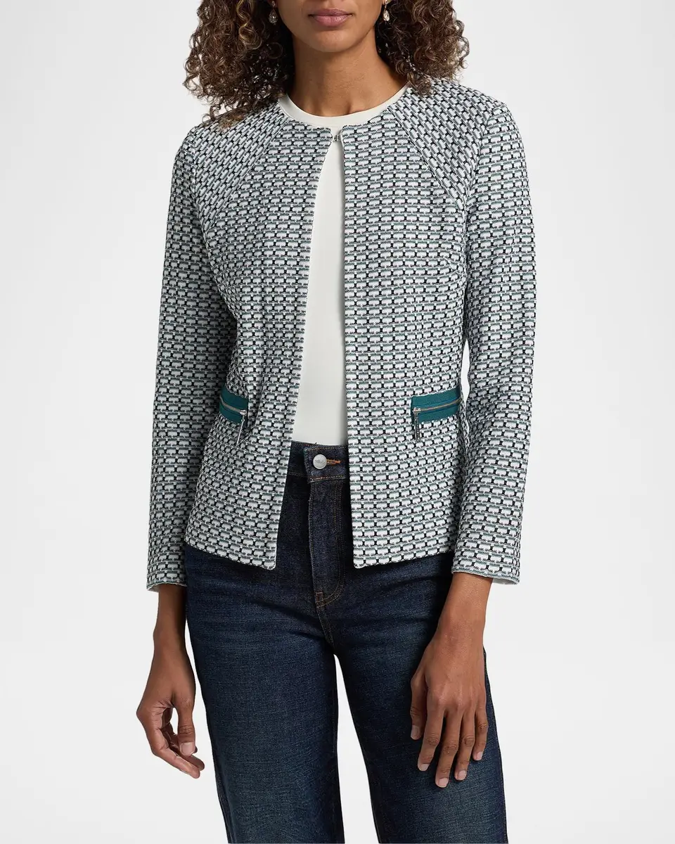 Misook Basketweave Knit Fitted Jacket | Thumbnail 4