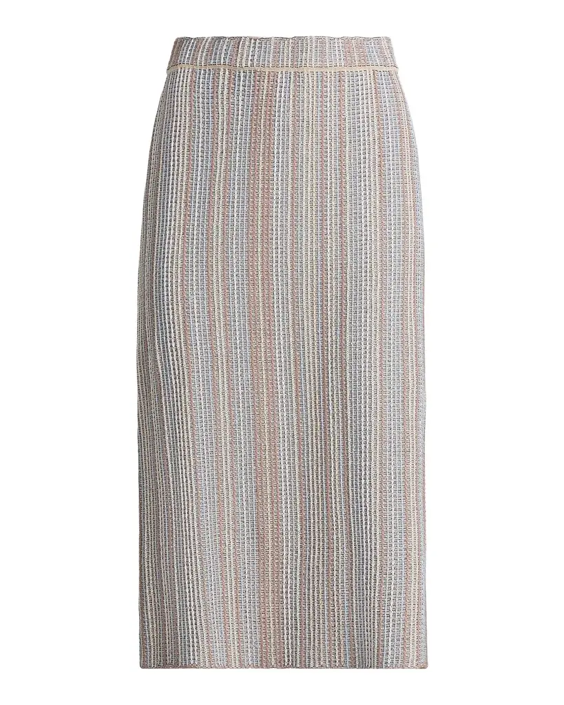 Misook Striped Knit Pencil Midi Skirt | Image 1 Misook Striped Knit Pencil Midi Skirt | Image 1