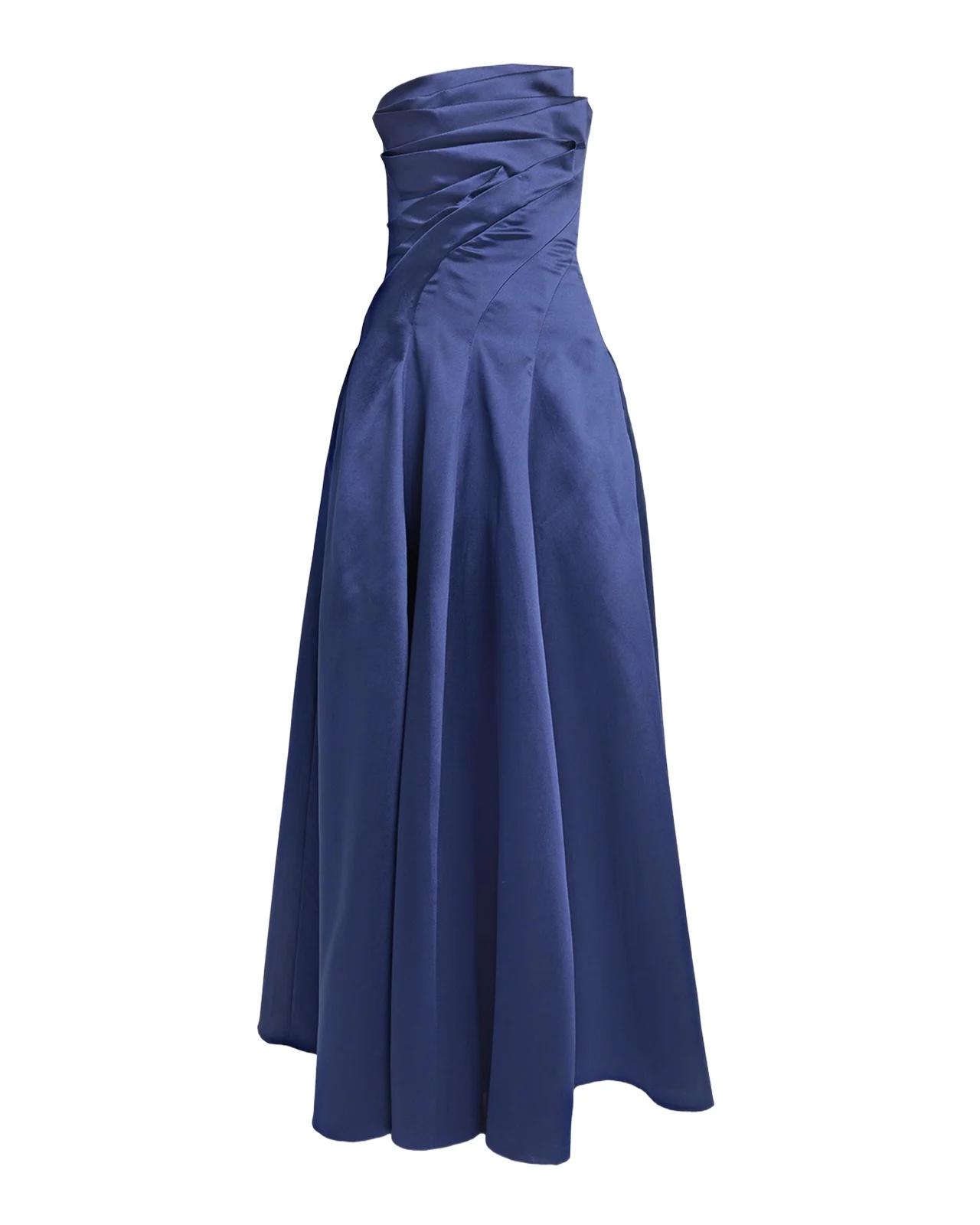 Strapless Zigzag Draped Mikado Silk Ball Gown Strapless Zigzag Draped Mikado Silk Ball Gown