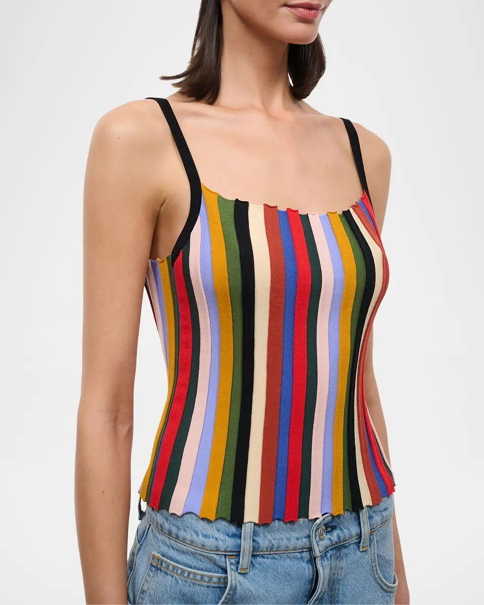 Staud Skye Striped Tank | Thumbnail 4 Staud Skye Striped Tank | Thumbnail 4