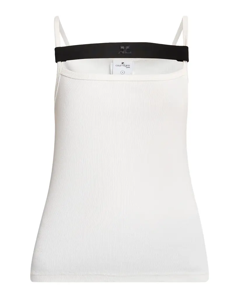 Courreges 90s Rib Strap Tank Top | Image 1 Courreges 90s Rib Strap Tank Top | Image 1